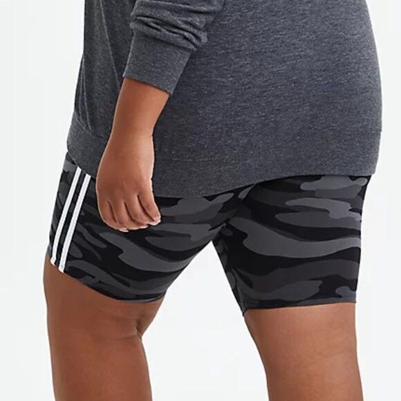 Torrid Side Stripe Bike Short - Camo & White 0X - Picture 6 of 7